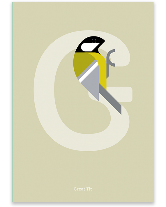 Great tit poster