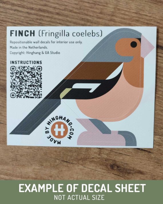 Finch wall decal