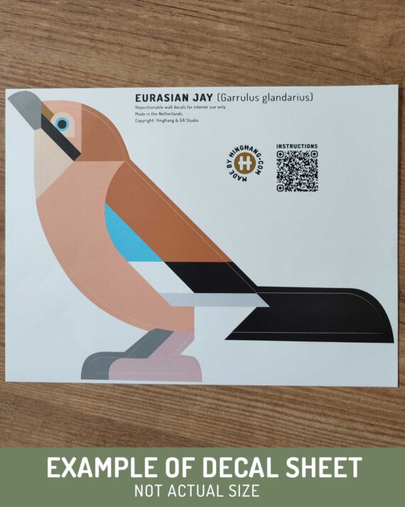 decal sheet eurasian jay wall sticker