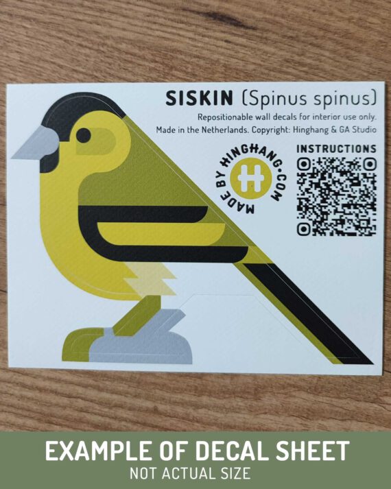siskin repositionable wall decal