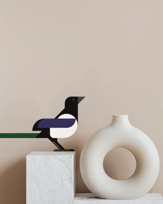 magpie wall decal restickable hinghang
