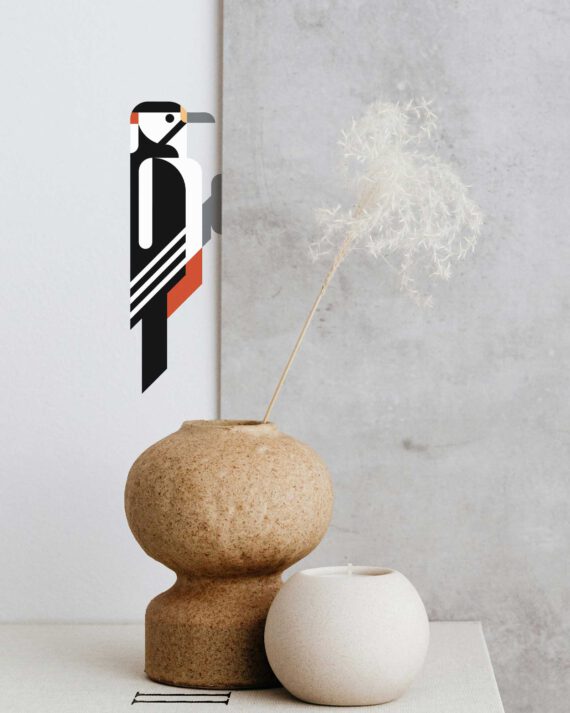 Woodpecker wall decal